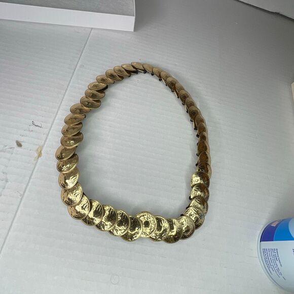 VTG coin belt stretch gold colored. - Picture 2 of 7